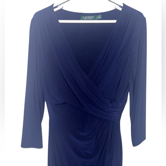 Lauren Ralph Lauren Formal Wrap Midi Dress Women’s Size 14 - Picture 3 of 5